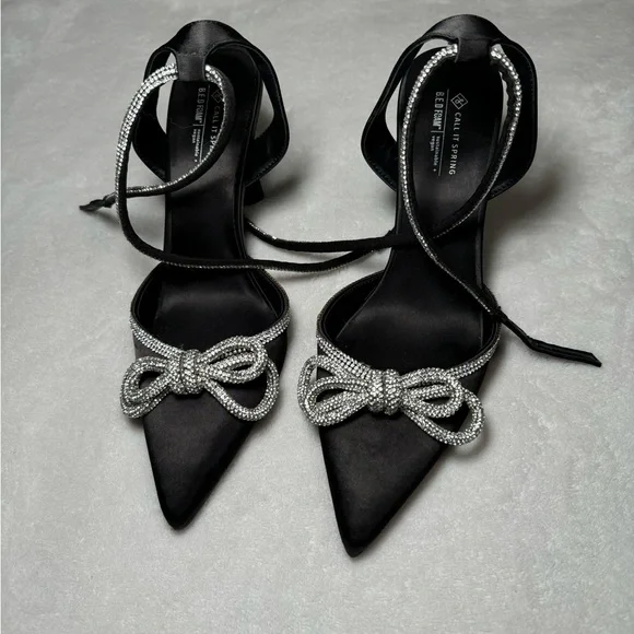 Call it Spring Rhinestone Bow Galaa Heels​ - Picture 4 of 8